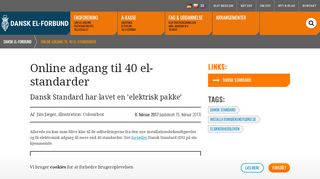 
                            4. Online adgang til 40 el-standarder | Dansk El-Forbund