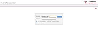 
                            12. Online Administration Login - FH Joanneum