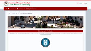 
                            3. Online Admission Application - Arab American University