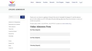 
                            3. Online Admission – Heliopolis University