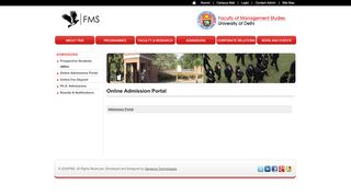 
                            7. Online Admission Portal | Faculty of Management Studies