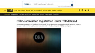 
                            11. Online admission registration under RTE delayed - DNA India