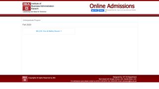 
                            6. Online Admission System - IBA Karachi