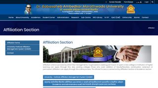 
                            5. Online Affiliation - Dr. Babasaheb Ambedkar Marathwada University