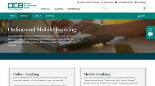 
                            3. Online and Mobile Banking - Desert Community Bank