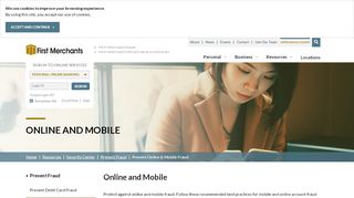 
                            8. Online and Mobile - First Merchants Bank