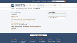 
                            8. Online-Angebote - Hochschule Schmalkalden