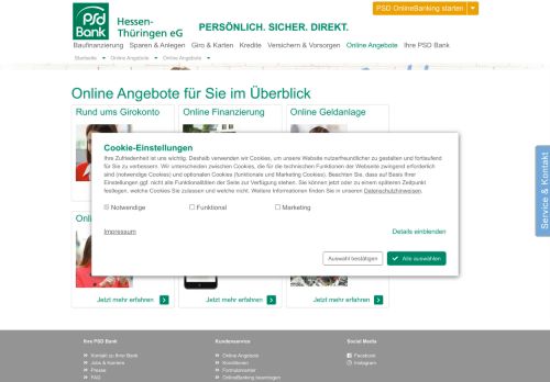 
                            7. Online Angebote - PSD Bank Hessen-Thüringen eG