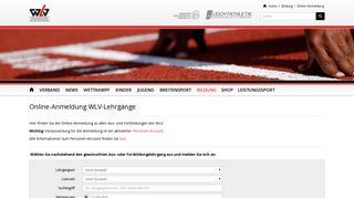 
                            3. Online Anmeldung: Württembergischer Leichtathletik-Verband e.V.