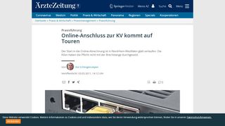 
                            8. Online-Anschluss zur KV kommt auf Touren - Ärzte Zeitung