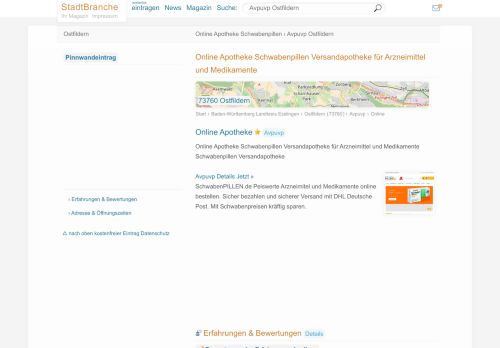 
                            4. Online Apotheke Schwabenpillen › Avpuvp Ostfildern - StadtBranche.de