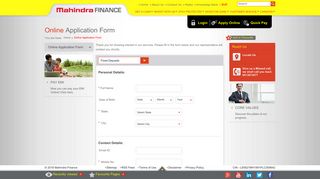 
                            10. Online Application Form for FD and Loans - Mahindra Finance