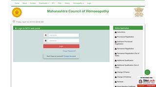 
                            4. Online Application Login - MCH, Mumbai