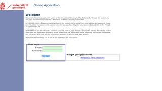 
                            10. Online Application System - RuG