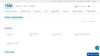 
                            3. Online Application - ธนาคารทหารไทย จำกัด (มหาชน) - Tmb