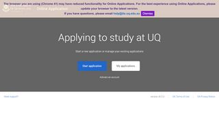 
                            2. Online Application - University of Queensland