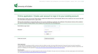 
                            8. Online application - University of St.Gallen