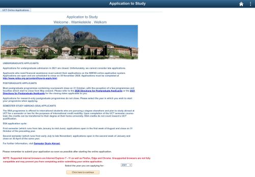 
                            3. Online Applications - UCT