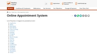 
                            8. Online Appointment System - SingHealth Polyclinics