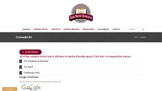 
                            10. Online@ORS - Oak Ridge Schools