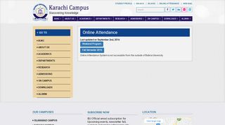 
                            10. Online Attendance – BUKC – Bahria University Karachi ...