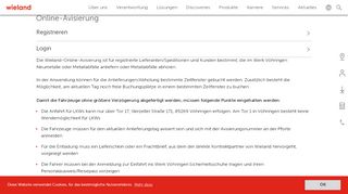 
                            5. Online-Avisierung - Wieland-Werke AG - DE