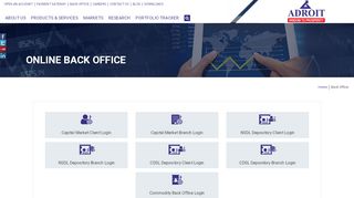 
                            6. Online Back Office | Adroitfinancial.com