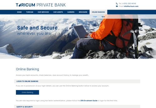 
                            8. Online Banking at Turicum Private Bank