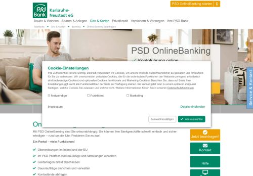 
                            1. Online-Banking beantragen - PSD Bank Karlsruhe-Neustadt eG