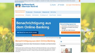 
                            9. Online-Banking Benachrichtigung - Raiffeisenbank Obermain Nord eG