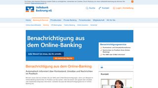 
                            3. Online-Banking Benachrichtigung - Volksbank Backnang eG