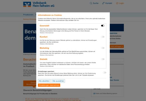 
                            6. Online-Banking Benachrichtigung - Volksbank Flein-Talheim eG