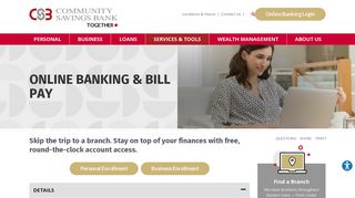 
                            12. Online Banking & Bill Pay | Community Savings Bank | Cedar Rapids ...
