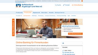 
                            3. Online-Banking Business - Raiffeisenbank Augsburger Land West eG