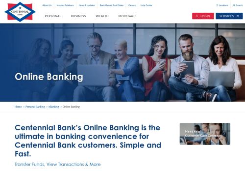 
                            4. Online Banking | Centennial Bank