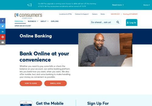 
                            10. Online Banking - Consumers Credit Union