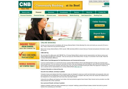 
                            11. Online Banking - Conway National Bank