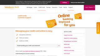 
                            7. Online Banking - Credit Card Support | Sainsbury's Bank
