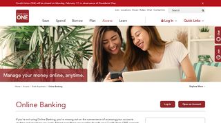 
                            7. Online Banking - Credit Union ONE