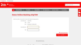 
                            7. Online-Banking Demo chipTAN - Sparkasse Westholstein