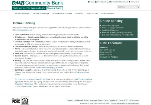 
                            1. Online Banking - DMB Community Bank