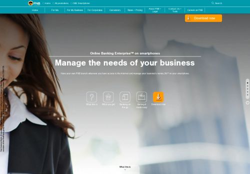 
                            9. Online Banking Enterprise™ now on smartphones Business ... - FNB