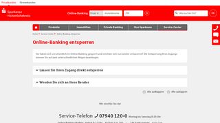 
                            5. Online-Banking entsperren - Sparkasse Hohenlohekreis