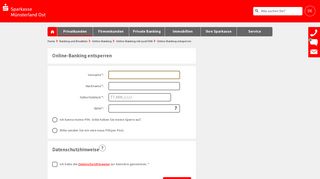 
                            9. Online-Banking entsperren - Sparkasse Münsterland Ost