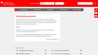 
                            12. Online-Banking entsperren - Stadtsparkasse Mönchengladbach