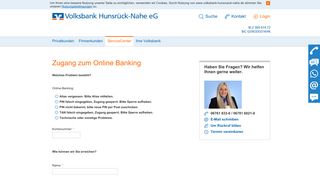 
                            8. Online Banking entsperren - Volksbank Hunsrück-Nahe