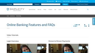 
                            4. Online Banking Features and FAQs | Simplicity Credit Union