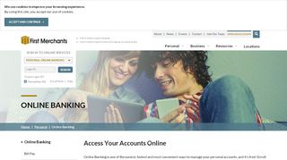 
                            10. Online Banking Features - First Merchants Bank