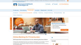 
                            4. Online-Banking Firmenkunden - Genossenschaftsbank Unterallgäu eG
