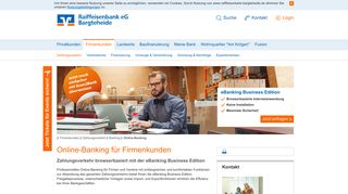 
                            3. Online-Banking Firmenkunden - Raiffeisenbank eG, Bargteheide eG